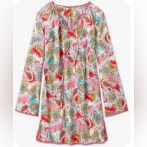 Athleta Tallulah Pink Paisley Tunic Beach Coverup Size Small